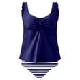 thumbnail image 1 of Fewfanhot Womens Swimsuits Tankini Tankini Bathing Suit Modest Two Piece Swimsuit V Neck Swim Tank Top with High Waisted Bottom, 1 of 4