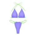 thumbnail image 1 of Fewfanhot Womens Swimsuits Tummy Control Halter Triangle Bikini,Self Tie String 2 Piece Swimsuits, 1 of 6