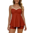 thumbnail image 1 of Fewfanhot Womens Swimsuits Two Piece Tummy Control Bathing Suit, Floral Flowy Swim Tops with Short Swimwear, 1 of 9
