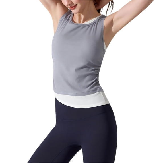 Fewfanhot Womens Tank Tops Casual Basic Sleeveless Round Neck Workout Fitted Tops Basic