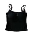 thumbnail image 1 of Fewfanhot Womens Tank Tops Solid Color Lace Slim Fitted Summer Square Neck Sleeveless Going Out Tops, 1 of 6