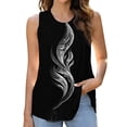 thumbnail image 1 of Fewfanhot Womens Tank Tops Summer Tank Tops Sleeveless T Shirt Casual Loose Fit Tunic Blouses, 1 of 5