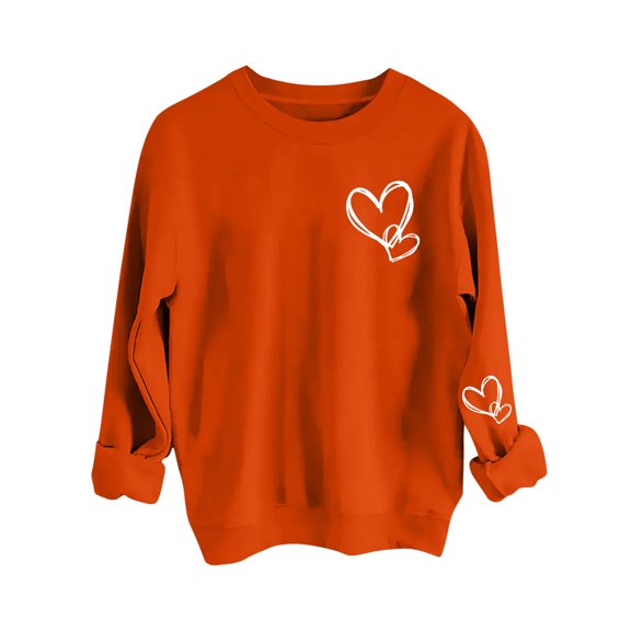 Fewfanhot Womens Tops Graphic Crewneck Sweatshirts Casual Loose Long Sleeve Pullover Tops