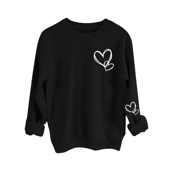 Fewfanhot Womens Tops Graphic Crewneck Sweatshirts Casual Loose Long Sleeve Pullover Tops