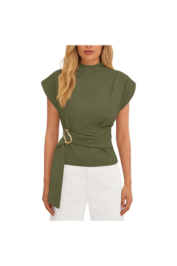 Womens Tops Halter Top 2026 Spring Tie Wrap Sleeveless Ruched V Neck Fitted Summer Tops Fashion