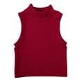 thumbnail image 1 of Fewfanhot Womens Tops Mock Neck Fitted Tank Top, Ribbed Knit Layering Shirt for Work or Going Out, 1 of 6