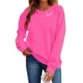 thumbnail image 1 of Fewfanhot Womens Tops Valentines Sweatshirt Love Heart Graphic Long Sleeve Pullover Casual Shirt Tops, 1 of 8
