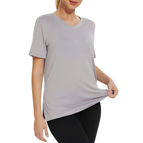 Fewfanhot Womens Tops Workout Tops Short Sleeve UPF 50+ Athletic Shirts Quick Dry T-Shirt Moisture Wicking Gym Tee