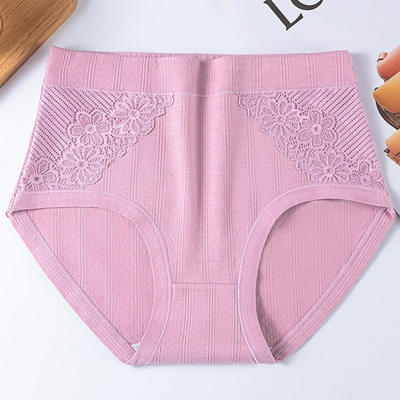 Fewfanhot Womens Underwear Mid Waist Full Coverage Brief - Ladies Solid Color Panties Lingerie Undergarments for EveryDay Wear