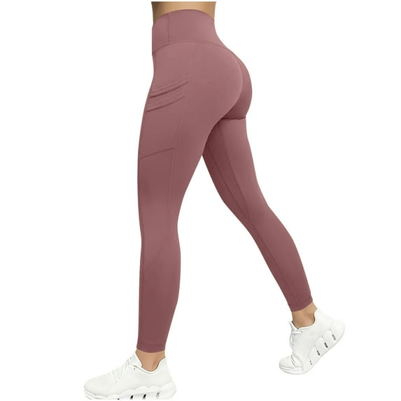 Fewfanhot Yoga Pants Women Leggings with Pockets Tummy Control Workout Athletic Running Yoga Pants