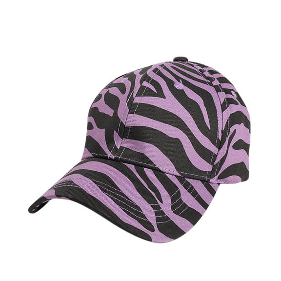 Fewfanhot Zebra Print Baseball Cap for Women Girls, CuteAnimal-Pattern Adjustable Dad Hat, Breathable Cotton Sun Hat for Daily Wear Party Festival Gift