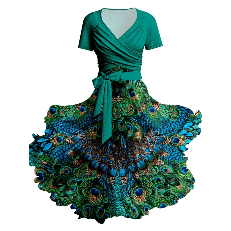 Peacock corset dress hotsell