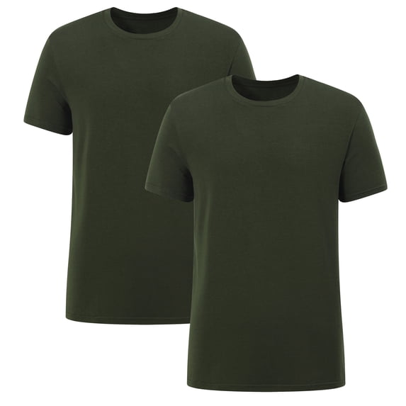 Men's Bamboo Viscose Short Sleeve T-Shirt, Lightweight Cooling Cotton Blend Casual Tee
