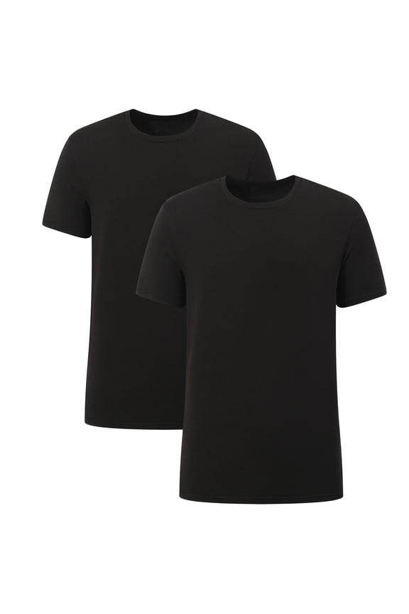 Men's Bamboo Viscose Short Sleeve T-Shirt, Lightweight Cooling Cotton Blend Casual Tee