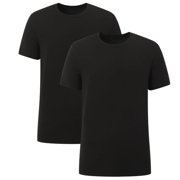 Men's Bamboo Viscose Short Sleeve T-Shirt, Lightweight Cooling Cotton Blend Casual Tee