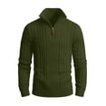 thumbnail image 1 of Fexilor Men's Quarter-Zip Sweater, Cable Knit Mock Neck Slim Fit Business Casual Pullover S-3XL, 1 of 7