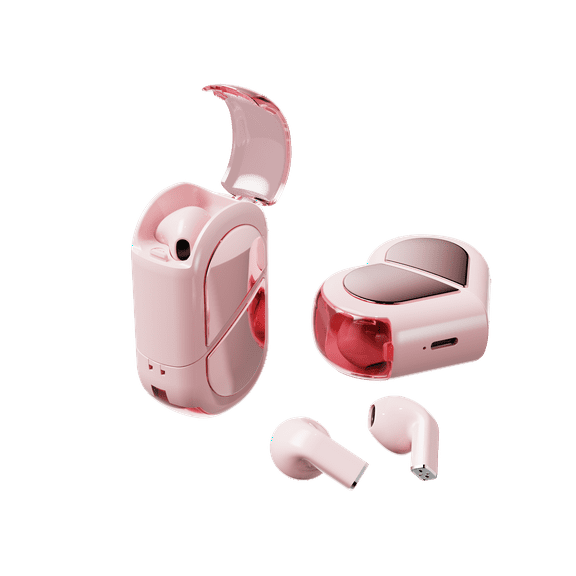 Feylan Creative rotatable Earbuds with a heart-shaped TWS 5.3 wireless headset deformation