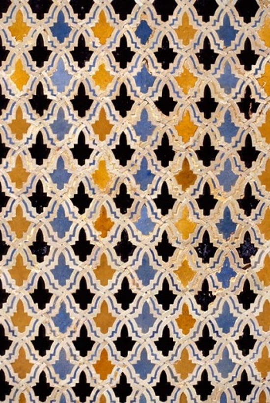 Fez Morocco Bou Inania Madrasa tilework from 14th Century AD Canvas Art - Charles O Cecil DanitaDelimont (24 x 36)