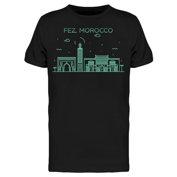 Fez Skyline Morocco T-Shirt Men -Image by Shutterstock, Male Small