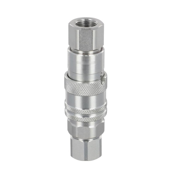 Ff Flat Hydraulic Quick Coupling With Valve Plug For Npt1/4 3/8 1/2 3/4 Inch Thread High Pressure Oil Hose Connector Release (G3/8) Smile Home