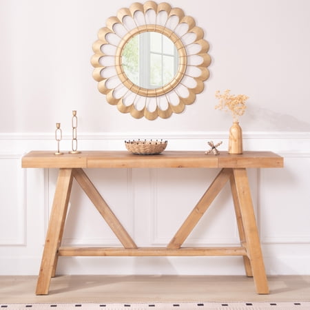 Ffz Farmhouse A- Frame Wood Console Table