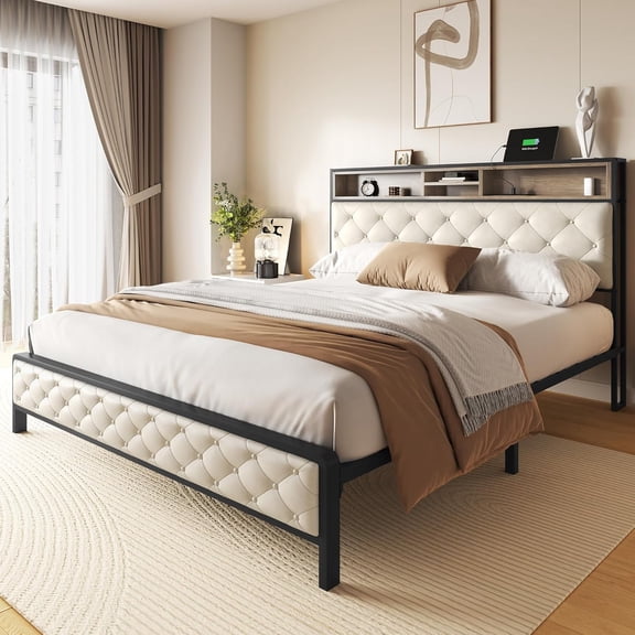 FFZ Classic 47.6 in Heavy Duty Standard Bed Frames, Queen