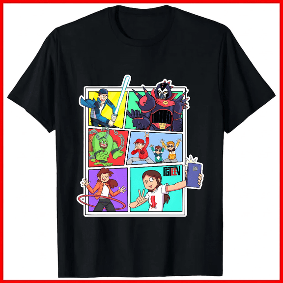 FgTeeV Out Of Time Book Inspired Retro Gamer YouTuber Fan Unisex T-shirt V18548, up to size 5XL