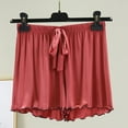 thumbnail image 1 of Fglymey Women's Viscose Pajama Bottoms Sleep Shorts with Drawstring Red M, 1 of 4