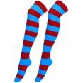 thumbnail image 1 of Fgnfyis 1 Pair Christmas Stockings High Long for Womens Over Knee Socks Party Knee High Long Striped Socks Blue, 1 of 4