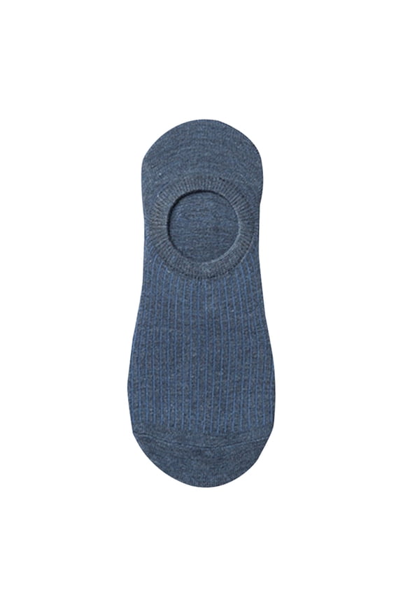 1 Pair Trainer Socks for Men and Women with Non- Silicone Grip Solid Color Socks Ankle Socks Blue