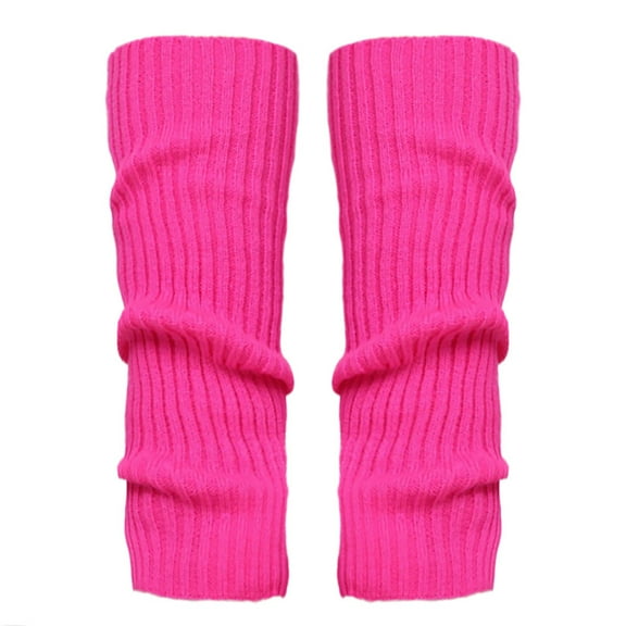 Fgnfyis 1Pair Fashion Ladies and Girls Leg Warmers Socks for Women Fit for Sport Exercise Dance Boot Knitted Hot Pink