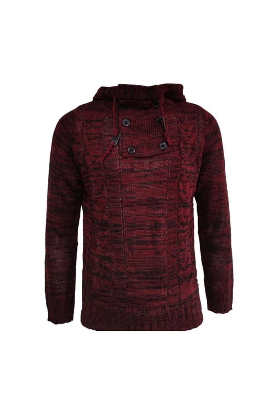 2025 European and Men's Knitted Jackets Autumn and Winter Oversized High Necked Hooded Sweaters Men's Border Men's Clothing Men's Fashion Hoodies & Sweatshirts M