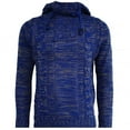 thumbnail image 1 of Fgnfyis 2025 European and Men's Knitted Jackets Autumn and Winter Oversized High Necked Hooded Sweaters Men's Border Men's Clothing Men's Fashion Hoodies & Sweatshirts Dark Blue M, 1 of 3