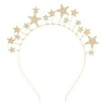 thumbnail image 1 of Fgnfyis 3D Star Pearl Headband Alloy Five Pointed Star Hair Accessory Elegant Party Wear Head Accessories Gold One Size, 1 of 4
