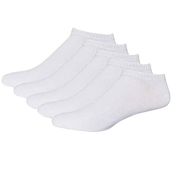 Fgnfyis 5 Pairs Breathable Sports Ankle Socks for Women and Men Short Low Cut Comfortable No Show Socks in Solid Colors White