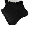 thumbnail image 1 of Fgnfyis 8 Pairs Of Mens Socks Elastic -thin Stockings Fiber Socks Silk Short for Daily and Casual Wear Black One Size, 1 of 3