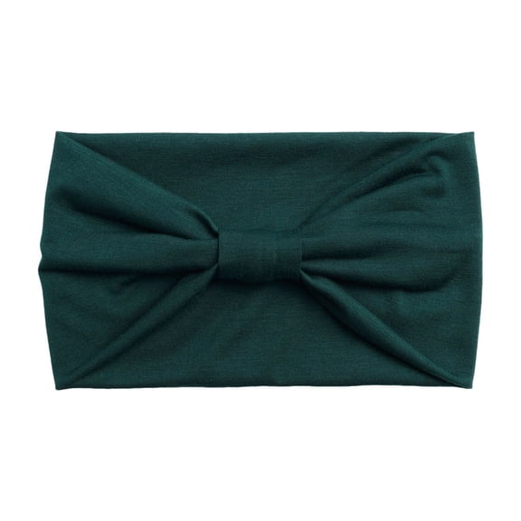 Fgnfyis Headbands for Women African Boho Wide Knotted Head Wraps Turbans for Sports and Yoga Stretchy and Solid Color Green