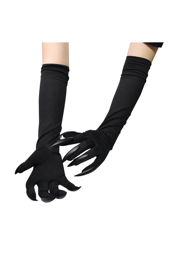 Animal Cat Gloves with Long Nails for Halloween Carnival Kit Prop Accessory and Themed Parties Light Pink