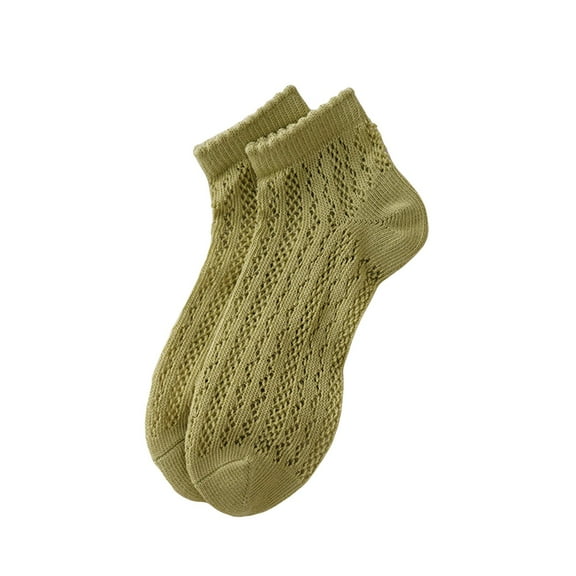 Fgnfyis Ankle Socks for Women Summer Thin Breathable Mesh Socks for Girls No Show Socks Low Cut Short Socks Green One Size