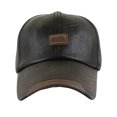 thumbnail image 1 of Fgnfyis Autumn Winter Men's Baseball Hat Leather European Fashion Minimalist Outdoor Mens Hat Brown, 1 of 5