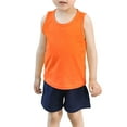 thumbnail image 1 of Fgnfyis Baby Tank Tops Toddler Kids Baby Boys Girls Solid Tank Tops T Shirts Undershirts Summer Sleeveless Vest Girls Tops Orange 18-24 Months, 1 of 4
