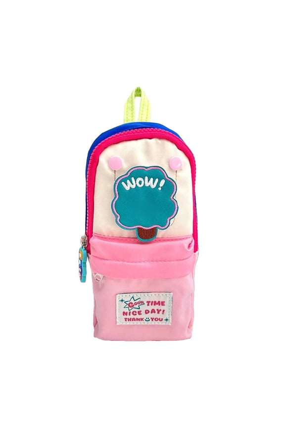 Backpack for School Pencil Color Contrast Cartoon Fresh Stationery Multi Layer Large Capacity Elementary Middle Students Ages 5 13 Kids Backpack Green