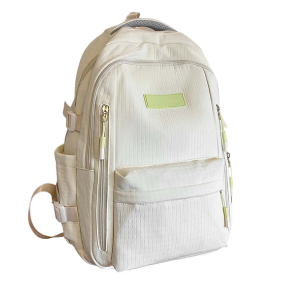 Fgnfyis Backpack for Girls Large Capacity Multi Compartment Sturdy Middle School Students Shoulder Bag Computer School Backpack White
