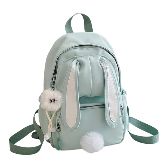 Fgnfyis Backpack for Girls Lightweight Cute Bunny Ear Design School Daypack for Middle Schoolers and Outdoor Adventures Preschool Backpack Green