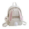 thumbnail image 1 of Fgnfyis Backpack for Girls Lightweight Cute Bunny Ear Design School Daypack for Middle Schoolers and Outdoor Adventures Preschool Backpack White, 1 of 4