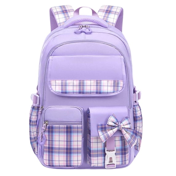 Fgnfyis Backpack for Girls Lightweight Friendly Large Capacity Elementary School Children Ages 7 16 Kids Backpack Light Purple