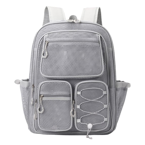 Fgnfyis Backpack for Kids Breathable Mesh Large Capacity Versatile Travel Gym Children Adults School Backpack Grey