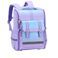 thumbnail image 1 of Fgnfyis Backpack for Kids Lightweight Ergonomic British Style High Capacity Back Padding Daypack Suitable Primary Students School Backpack Purple, 1 of 3