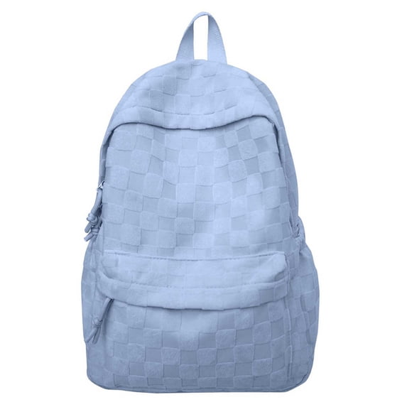 Fgnfyis Backpack for School Fashionable Versatile Solid Color Large Capacity Men Women Daily Commute Mens Backpack Blue