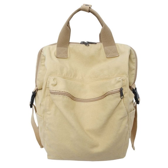 Fgnfyis Backpack for School Unisex College Students Daily Commute Lightweight Water Washed Casual Shoulder Bag Kids Backpack Khaki